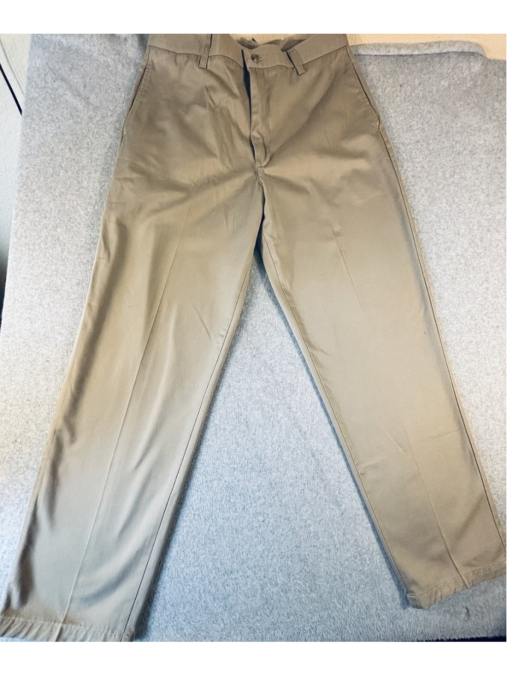 Wrangler Five Star Premium Khakis Men’s 36x34 Tan Flat Front Casual Pants